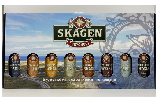 Gavekasse m/ 8 øl af 50 cl.