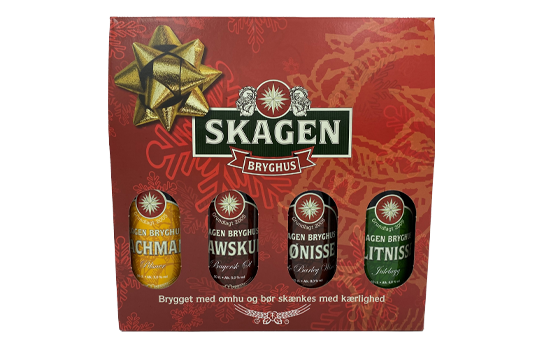 Gaveæske “Juleøl” t/4 Øl a 50 cl.
