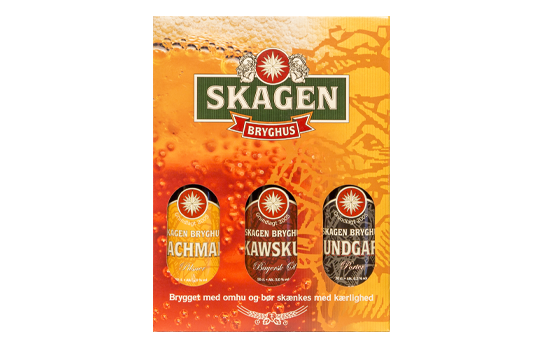 Gaveæske “Ølskum” t/3 Øl a 50 cl.